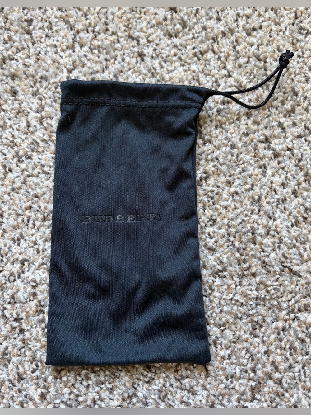 Burberry Soft Black Drawstring Eyeglass Pouch